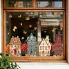 BRUP Hoja de Arce Otoñal Calabaza Casa de Dibujos Animados Pegatina Electrostática para Ventana Acción de Gracias Pegatina Decorativa para Vidrio de Ventana Estilo Nuevo Transfronterizo