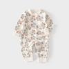 Mono jersey de hombro con hebilla para bebé de manga larga de algodón para primavera y otoño, sudadera con capucha para niños y niñas, para bebés y niños pequeños, ropa de escalada de primavera y verano