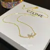 Libro Rojo Venta Caliente Explosivo Joker Exquisita Cadena para Clavícula Sencillo Temperamento Femenino Lujo Ligero Alto Sentido Acero de Titanio Collar Venta al por Mayor