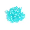 100/paquete acrílico color transparente monocolor cuadrado letra inglesa diy pulsera colgante accesorios al por mayor