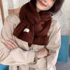 Bufanda de Lana Tejida de Color Sólido para Hombres y Mujeres, Versátil y Elegante, Suave y Gruesa, Bufanda Larga Cálida para Invierno