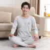 Conjunto de ropa interior térmica de otoño e invierno para niños, capa base cálida de algodón puro para bebés y hombres