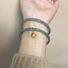 Pulsera con colgante de campana de cabeza de tigre pintada a mano de latón, paso a paso, ropa Han antigua de verano con joyas al por mayor