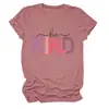 Amazon eBay sitio independiente moda casual mujer "sé amable" corazón letra hueco cuello redondo manga corta camiseta