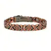 Artículo de Moda de Venta Caliente Transfronteriza: Pulsera Magnética Desmontable de una Sola Fila con Flor de Rosa Incrustada de Diamantes de Lujo para Parejas