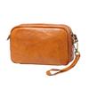 Bolso retro simple para hombre de cuero curtido vegetal bolso de hombro de moda de piel de vaca bolso cruzado moderno de cuero genuino bolso cuadrado pequeño para mujer bolso panecillo