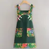 Avental de cozinha de lona com mangas compridas para uso doméstico, adequado para floristas, padeiros e equipe de catering; novo uniforme de trabalho estilo chinês para uso externo e venda ambulante