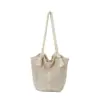 Nova Bolsa Casual de Algodão Tecido de Grande Capacidade, Nova Bolsa Tecida Vazada, Bolsa de Ombro Estilo Preguiçoso, Bolsa de Praia para Férias