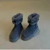 Botas de Moda Simples con Hebilla de Terciopelo Cálido y Piel 2026 Invierno Nuevas Botas Cortas Versátiles Botas de Nieve para Mujer