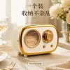 Gadget casero muy elegante: Portapalillos de radio vintage con exterior de lujo ligero estilo ins con borde dorado, diseñado para dispensar fácilmente y proteger de la humedad