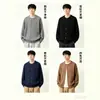 Ropa de punto nueva para hombre transfronteriza en stock, exportación de tallas europeas y americanas, cuello redondo, manga larga, cárdigan casual simple de punto trenzado