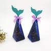 Caixa de doces de sereia criativa Mesa de sobremesa de bebê Caixa de doces Presente de casamento Personalidade DIY Cauda de peixe Caixa de doces