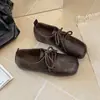 Mocassins Plataforma Estilo Coreano com Cadarço para Mulheres, Couro Macio Respirável, Novos Sapatos Pequenos de Couro Estilo Britânico, Mary Janes Versáteis, Outono 2026
