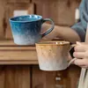 Caneca Esmaltada em Forno Retrô Xícara de Cerâmica Japonesa Atacado Xícara Doméstica Xícara de Água Estilo Japonês Xícara de Café Xícara de Casal