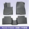 Adequado para Mazda 3 Sedan 2014-2018 Tapetes de Chão TPE Material 3D para Todas as Estações Tapete de Porta-Malas