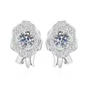 Nuevos Pendientes de Perla de Moda, Lujo Ligero, Sencillos, de Gama Alta, Elegantes, Pendientes de Botón Vintage de Plata S925 para Mujer, Diseño de Camelia