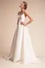 Vestido de Novia de Satén con Tirantes, Diseño de Bolsillo, Cola Pequeña, Exportación, Más Vendido en Tiktok, Compra Transfronteriza, Dropshipping