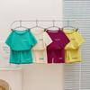 Traje deportivo de verano para niños Niños y Niñas Ropa exterior Conjunto de manga corta Conjunto de dos piezas para niños pequeños y medianos Delgado Delgado Deportivo