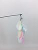 Palo para gato Xingzhi de alambre de acero largo, divertido, con decoración de plumas de pavo de colores, cola puntiaguda, terciopelo, atrapador, juguete interactivo para gatos, auto-Hi