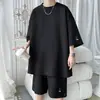 Terno de moda verão Marca de moda masculina Meninos Conjunto bonito com verão Casual Esportes Shorts de manga curta Conjunto de duas peças