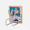 Estante para lavabo de dibujos animados de acero inoxidable sin perforaciones para cocina y baño, sin costuras, con gancho sin clavos, con ventosa para pared, para colgar en la pared