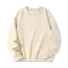 Cinza Nevado 400g Moletom Versátil Texturizado Gola Redonda Masculino Sem Capuz Casal Manga Longa Solto Algodão Hua Solto Casual
