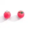 Pendente Divertido de Frutas 3D em Resina Simulação Acessórios para Colar Chaveiro Pintados à Mão Pingente Decorativo