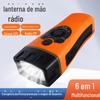 Rádio lanterna de mão atacado multifuncional recarregável autogerador luz de emergência doméstica iluminação prevenção de desastres ao ar livre