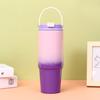 Vaso termo de acero inoxidable 304 transfronterizo color degradado doble pajita para beber vaso para hielo impresión 3D 30oz vaso para coche al por mayor