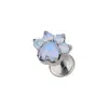 Pendientes de Botón con Patrón Floral Incrustado de Circonita de Aleación de Titanio para Mujer 2026 Nuevo Sentido de Alta Gama Sentido de Diseño de Nicho Pendiente Venta Cruzada Más Vendida