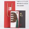 Peine Masajeador Tallado de Madera de Sándalo Flor de Loto Pez Dorado-Plateado, Exquisito Peine de Madera Vintage con Múltiples Puntos de Masaje, Set en Caja de Regalo, Ideal para Regalar