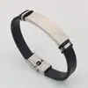 TikTok Más Vendido Joyería de Mano Patrón de Lichi Cuero Vintage Acero Inoxidable Grabado LOGO Moda Joker Pulsera de Pareja Venta al por Mayor