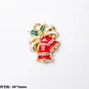 Colgante de Aleación Esmaltada Navideño Colgante de Gota Papá Noel Muñeco de Nieve Reno Colgante de Dibujos Animados Accesorios para Joyería DIY Pulsera Al Por Mayor