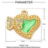 Estilo Ins Aceite Goteando Amor Acero de Titanio Colgante de Collar DIY Diamante Mariposa Luna Acero Inoxidable Pendientes Pulsera Colgante para Mujer