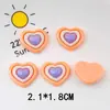 Accesorios Brillantes de Resina con Forma de Corazón de Color Macarrón Material de Decoración para Pinza de Pelo DIY, Agarrador, Taza de Agua, Imán de Refrigerador, Funda de Teléfono Móvil