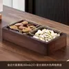 Caixa de Armazenamento de Nozes com Nove Compartimentos, Madeira Maciça Estilo Chinês 2024 Caixa de Frutas Secas de Luxo de Alta Qualidade, Bandeja de Doces e Lanches para Uso Doméstico