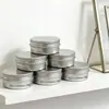 Caja de Aluminio Rosca Redonda Portátil Cosméticos Loción Crema para la Cara Crema para Ojos Corrector Estuche Recargable Caja de Bálsamo Sellada