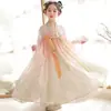 Hanfu Infantil 2026 Novo Estilo Vestido Tradicional Chinês de Manga Longa para Meninas Traje Antigo Vestido Traje Tang para Menina Roupa de Performance