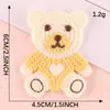 Etiqueta Bordada Urso Fofo Adesivo Bordado diy Acessórios para Diário de Vida Acessórios Adesivo de Tecido Broche Acessórios Acessórios de Cabelo
