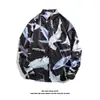 Camisa de hombre de manga larga otoño y verano ins camisa estampada de hombre estilo coreano estudiantil moderna holgada estilo Hong Kong abrigo delgado