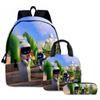3D Novo Produto Transfronteiriço Robô Espacial Astro Bot Mochila Bolsa Escolar Estojo de Lápis Bolsa de Ombro Conjunto de Três Peças Estampado