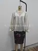 Conjunto de camisa de cetim estilo francês com decote quadrado e mangas compridas para mulheres, preto com estampa floral rosa, conjunto de duas peças com saia lápis de cintura alta, transfronteiriço