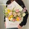 Xinyou Original Bolsa Tote Grande Plateada Carta de Amor Bolsa para Empaquetar Ramo de Flores de Alta Calidad Bolsa de Regalo