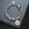 Pingente de coração urso grafite pulseira retrô personalidade acessórios explosivos transfronteiriços joias de nicho ins temperamento atacado