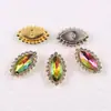 Ojo de Caballo Girasol Cosido a Mano Joyería de Diamantes Accesorios Pañuelo para la Cabeza Zapatos con Agujero DIY Accesorios para Cinturón Pasador de Pelo Diamante de Vidrio de Cristal