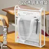 Bolsa Transparente para Documentos Sem Metal para Estudantes, Bolsa Específica para Provas, Bolsa de Classificação por Matéria para Ensino Médio e Faculdade, Bolsa Portátil para Livros