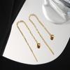 Pendientes 2022 Nuevos Pendientes de Moda para Mujer Otoño e Invierno Diseño de Nicho Pendientes de Cuentas de Oro de 18K Pendientes Largos Compactos