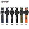 Reloj Electrónico Sanda Multifuncional Estudiante Personalizado Creativo Nylon Velcro Reloj Reloj Despertador Tres Veces Reloj de Pulsera Impermeable