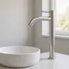 Torneira de Aço Inoxidável 304 com Cuba Única Elevada Fria para Banheiro Doméstico Lavatório para Lavar as Mãos e o Rosto Torneira de Cuba Quente e Fria