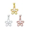Nuevo Colgante de Flor Pequeña Chapado en Plata de Ley S925 Estilo Ins para Pulsera de Cristal DIY, Pulsera, Collar, Cadena para Clavícula